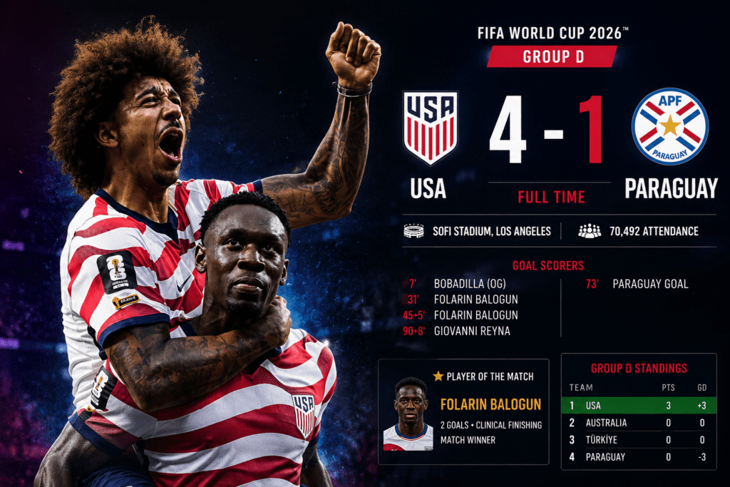 The United States kicked off their FIFA World Cup