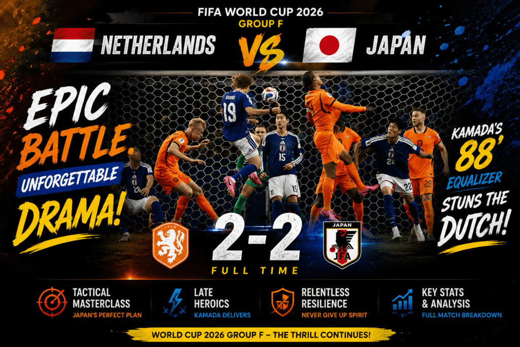 Netherlands vs Japan World Cup 2026