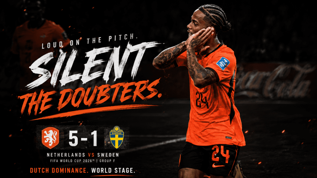 Netherlands 5-1 Sweden: