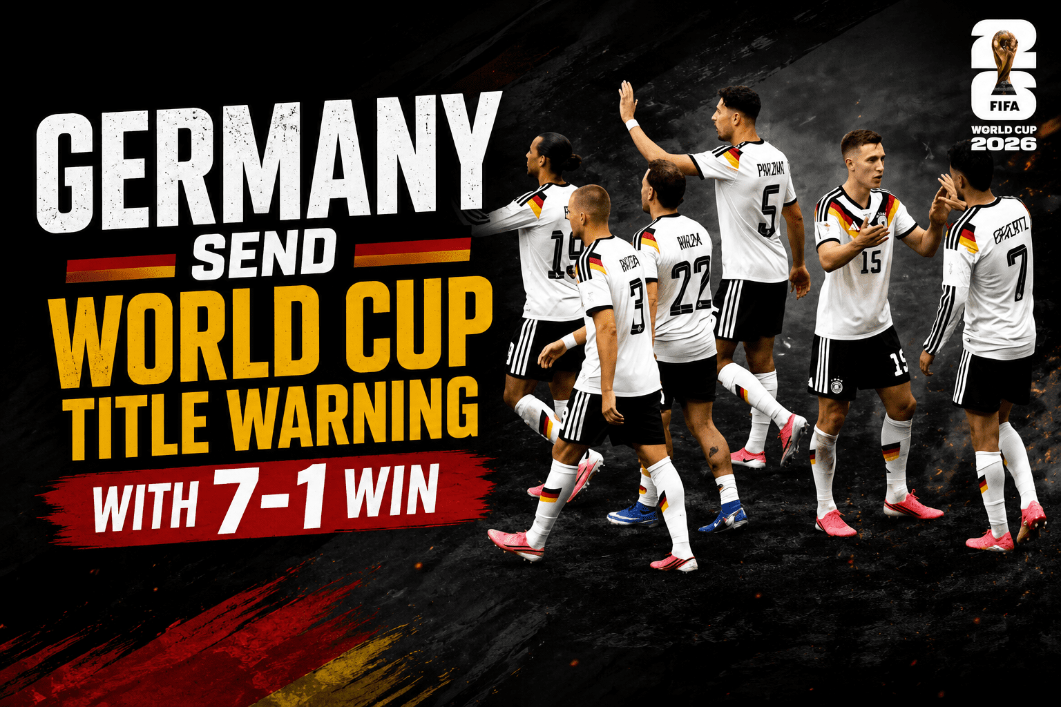 Germany secured a dominant 7-1 victory
