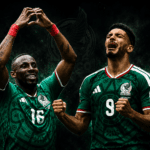 Mexico players celebrate after defeating South Africa 2-0 in the FIFA World Cup 2026 opening match at Estadio Azteca.