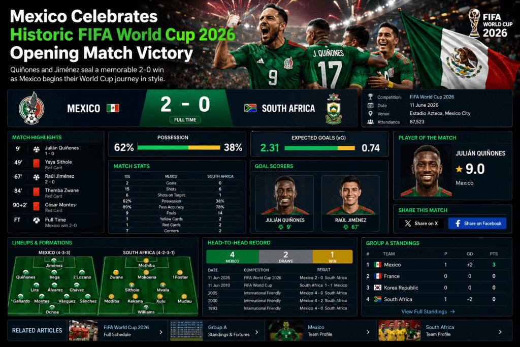 FIFA WORLD CUP 2026
Mexico FIFA World Cup 2026 Victory