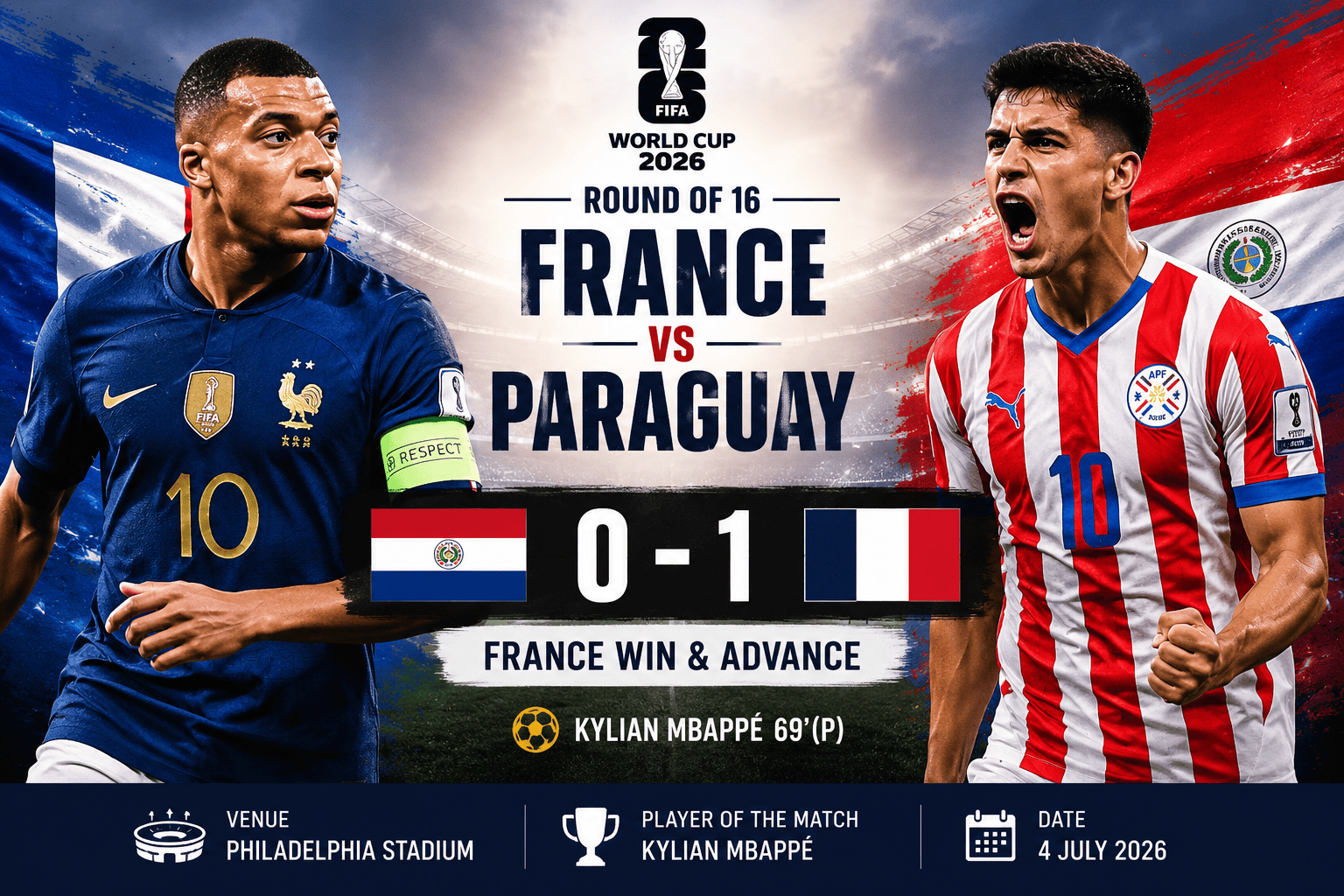 France vs Paraguay